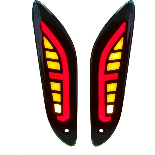 Blinker Set Power1 LED Sport Lichtleiter E-Zulassung hinten smoked Vespa, Primavera, Sprint