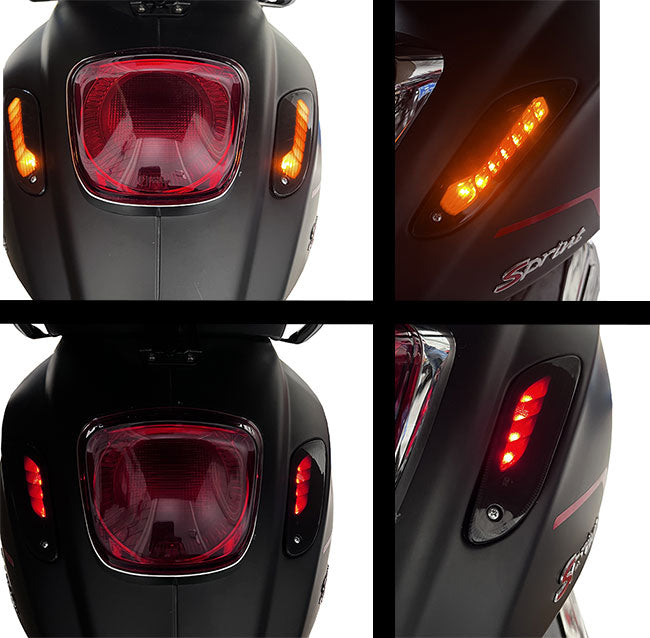 Blinker Set DMP LED E-Zulassung SP E-Zulassung + Tagfahrlicht hinten dunkel/Rauch hinten dunkler Rauch Primavera, Sprint