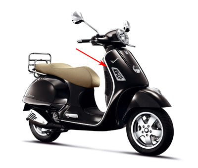 Zierleiste Piaggio Original Beinschild alu. rechts Chrom gt 200cc, GTS, GTV 577181