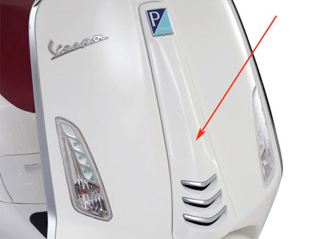 Beinschild Piaggio Original Mitte Weiß montebianco 544 Primavera, Sprint 1b000203000br
