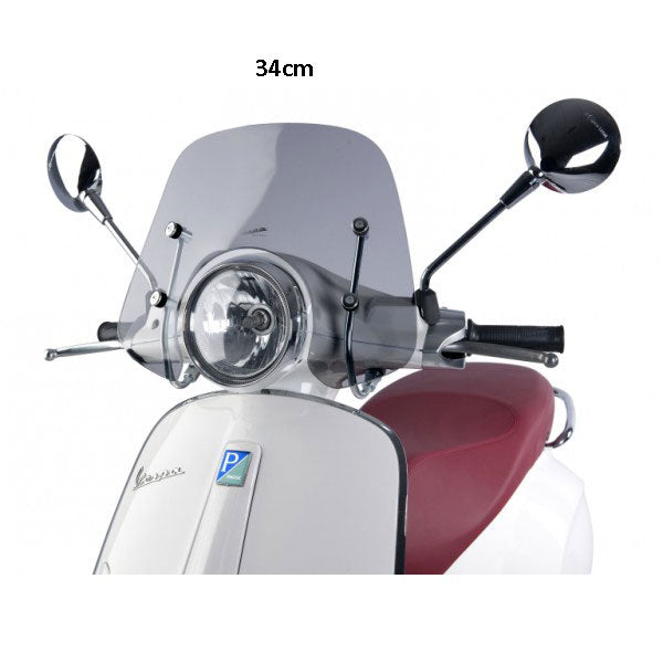 Windschutzscheibe Piaggio Original mit Montageset + Befestigungsset 34cm smoked Primavera 1b000909