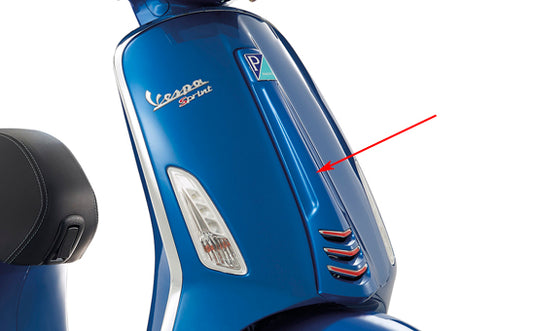 Beinschild Piaggio Original Mitte Blau azurblau 261/a Sprint 1b000203000dq