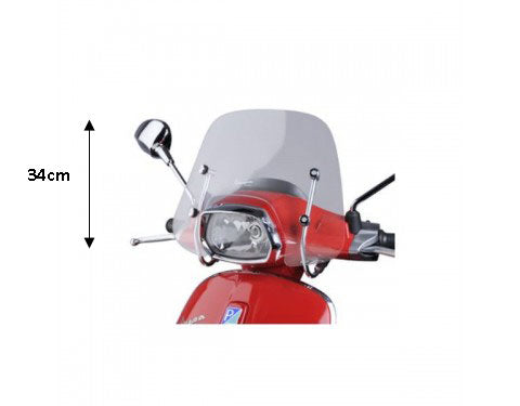 Windschutzscheibe Piaggio Original mit Montageset niedrig 34cm smoked Sprint 1b001162