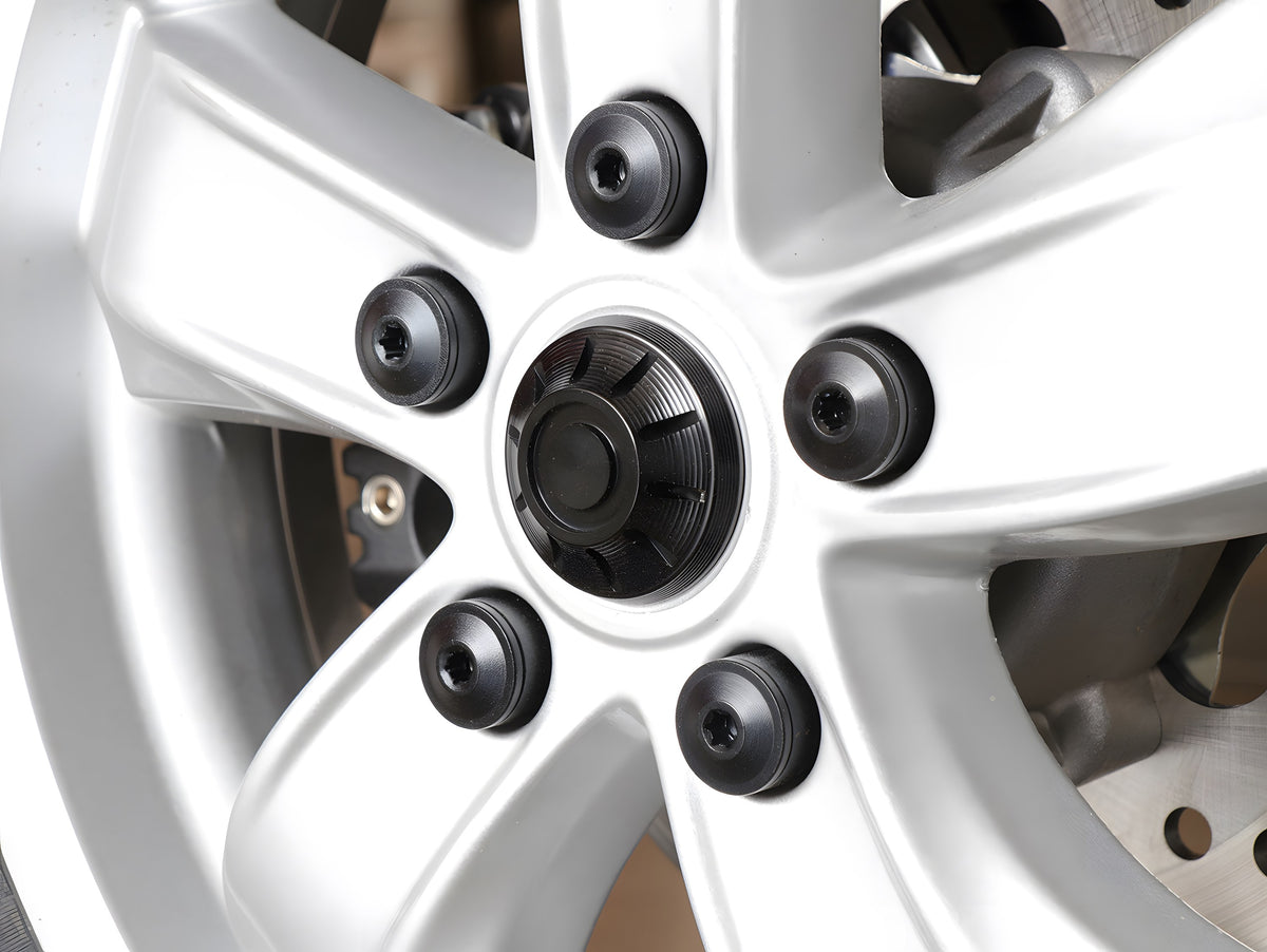 Abdeckkappen-Set Radmutter / Felge Ø 35mm Moto Nostra CNC, für Vespa ET2, ET4, GT, GTL, GTS, GTV, LX, LXV, S, Gilera Fuoco, Piaggio Fly, Hexagon, Liberty, MP3, Sfera RST, Zip FR, Zip II, Zip SP