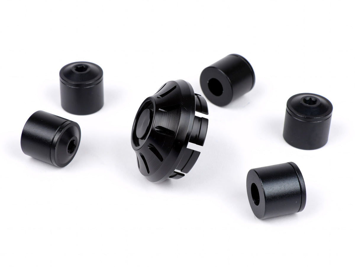 Abdeckkappen-Set Radmutter / Felge Ø 35mm Moto Nostra CNC, für Vespa ET2, ET4, GT, GTL, GTS, GTV, LX, LXV, S, Gilera Fuoco, Piaggio Fly, Hexagon, Liberty, MP3, Sfera RST, Zip FR, Zip II, Zip SP
