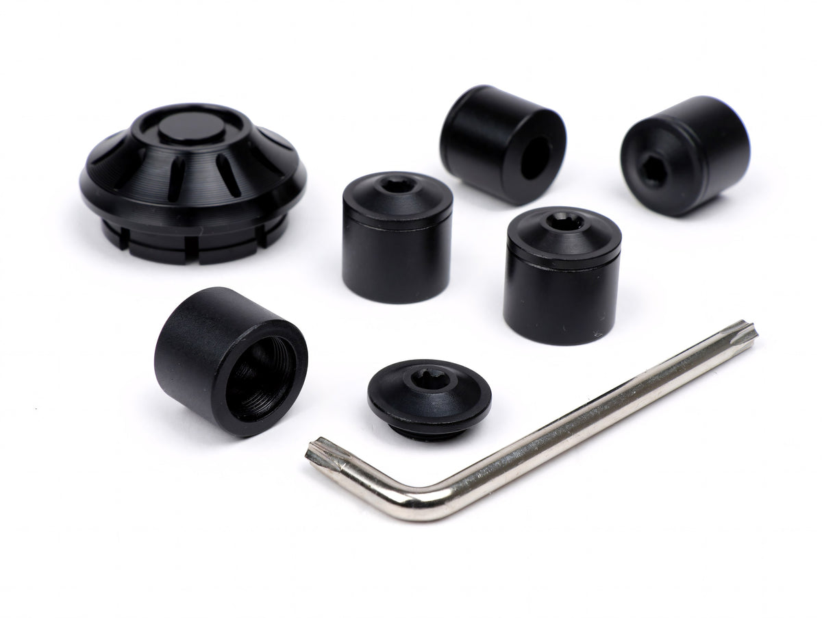 Abdeckkappen-Set Radmutter / Felge Ø 35mm Moto Nostra CNC, für Vespa ET2, ET4, GT, GTL, GTS, GTV, LX, LXV, S, Gilera Fuoco, Piaggio Fly, Hexagon, Liberty, MP3, Sfera RST, Zip FR, Zip II, Zip SP