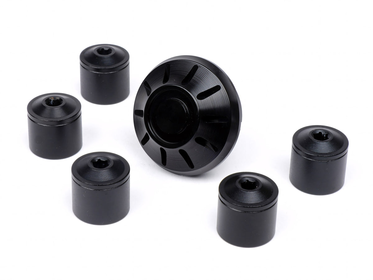 Abdeckkappen-Set Radmutter / Felge Ø 35mm Moto Nostra CNC, für Vespa ET2, ET4, GT, GTL, GTS, GTV, LX, LXV, S, Gilera Fuoco, Piaggio Fly, Hexagon, Liberty, MP3, Sfera RST, Zip FR, Zip II, Zip SP
