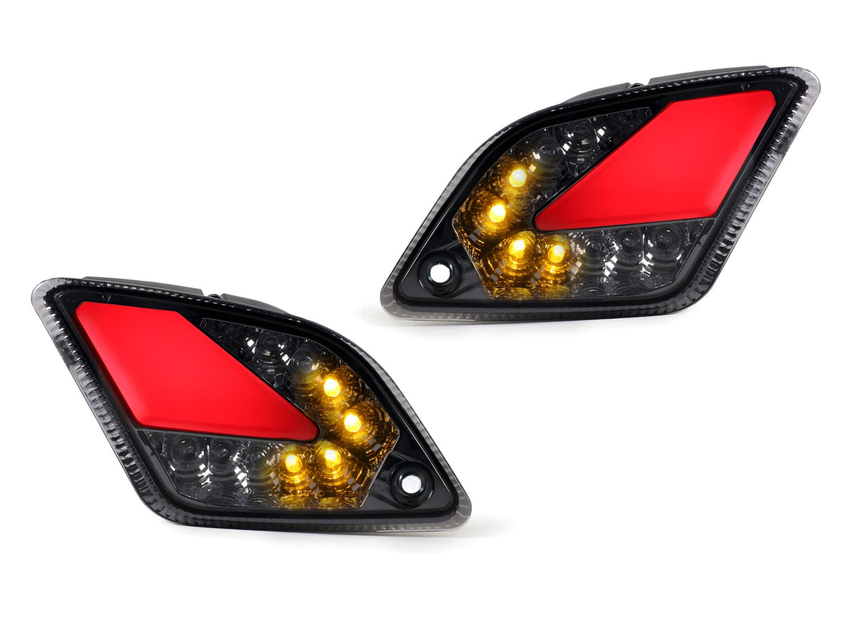 Blinker-Set Moto Nostra hinten dynamisches LED Lauflicht, Positionslicht, E-Prüfzeichen, Smoked für Vespa GT, GTL, GTV, GTS 125-300