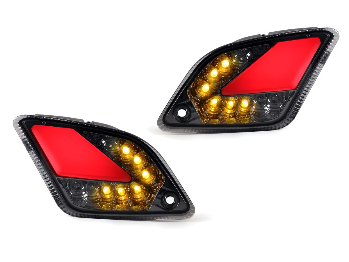 Blinker-Set Moto Nostra hinten dynamisches LED Lauflicht, Positionslicht, E-Prüfzeichen, Smoked für Vespa GT, GTL, GTV, GTS 125-300