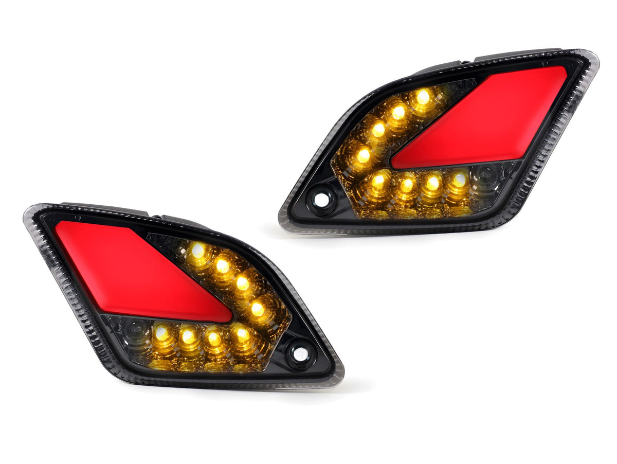 Blinker-Set Moto Nostra hinten dynamisches LED Lauflicht, Positionslicht, E-Prüfzeichen, Smoked für Vespa GT, GTL, GTV, GTS 125-300