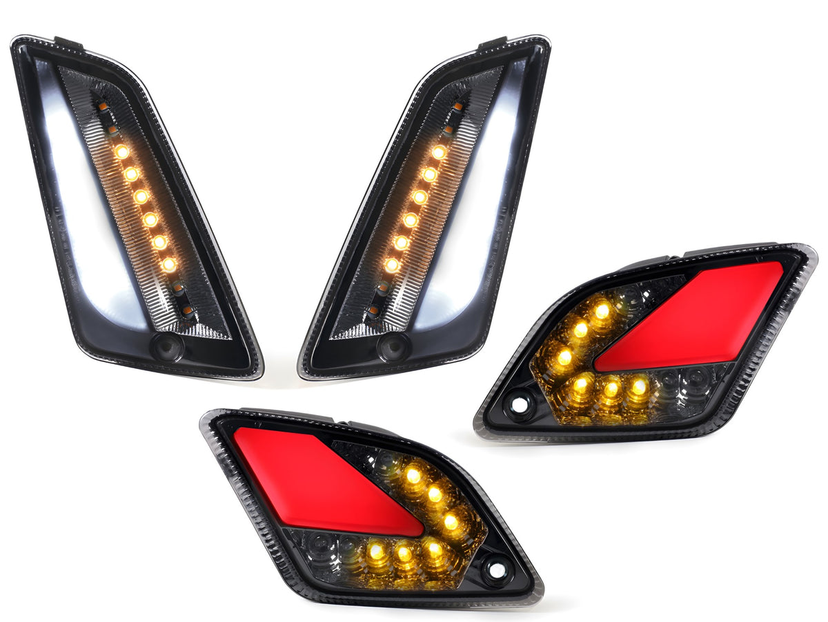 Blinker Set Moto Nostra vorne und hinten schwarz getönt für Vespa GTS 125-300 HPE (2019-2022)