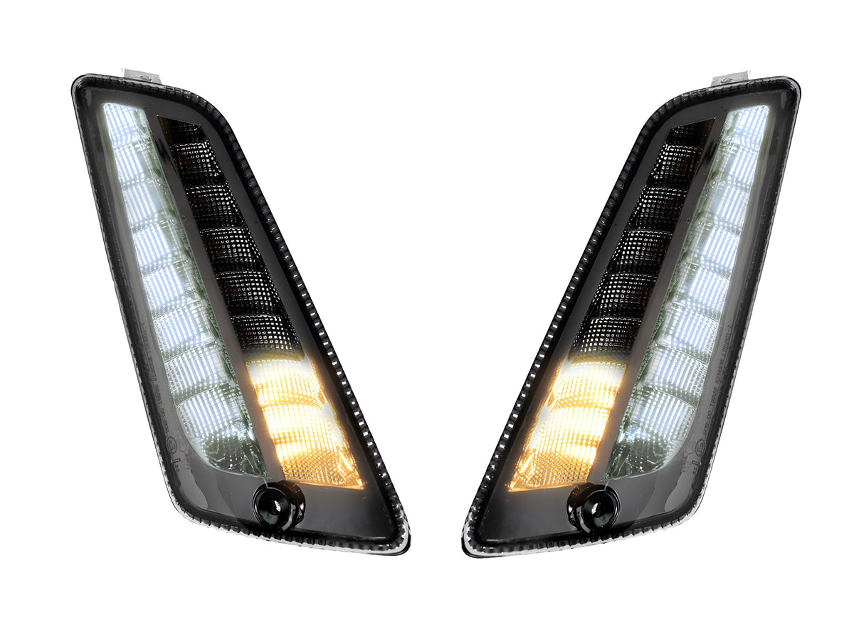 Blinker-Set Moto Nostra vorne 2K22 dynamisches LED Lauflicht, Tagfahrlicht, E-Prüfzeichen, Smoked für Vespa GT, GTL, GTV, GTS 125-300, HPE, Supertech (2019-2022)