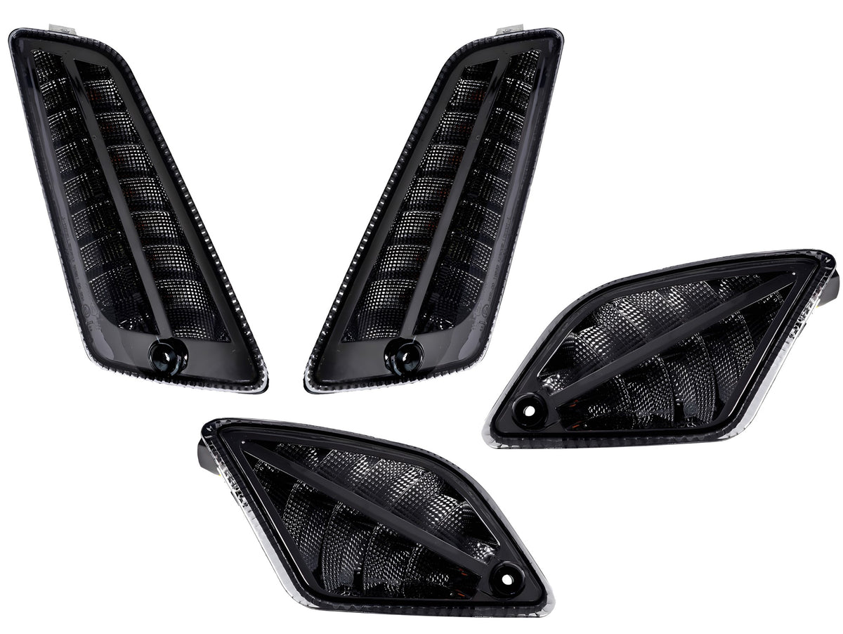 Blinker Set Moto Nostra vorne und hinten dynamisches LED Lauflicht smoked für Vespa GT, GTL, GTV, GTS 125-300