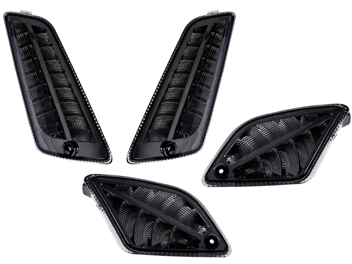 Blinker Set Moto Nostra vorne und hinten dynamisches LED Lauflicht smoked für Vespa GT, GTL, GTV, GTS 125-300