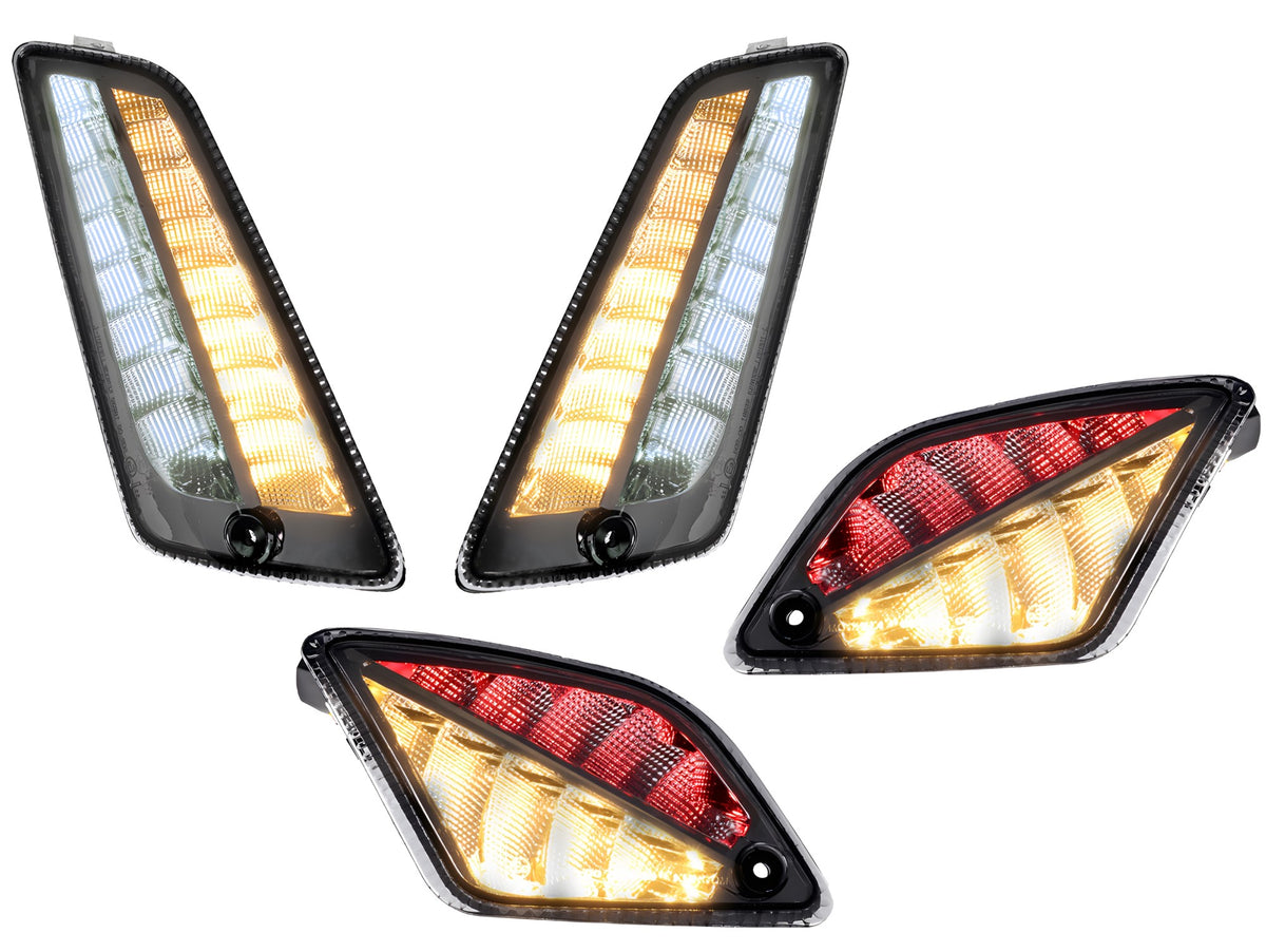 Blinker Set Moto Nostra vorne und hinten dynamisches LED Lauflicht smoked für Vespa GT, GTL, GTV, GTS 125-300