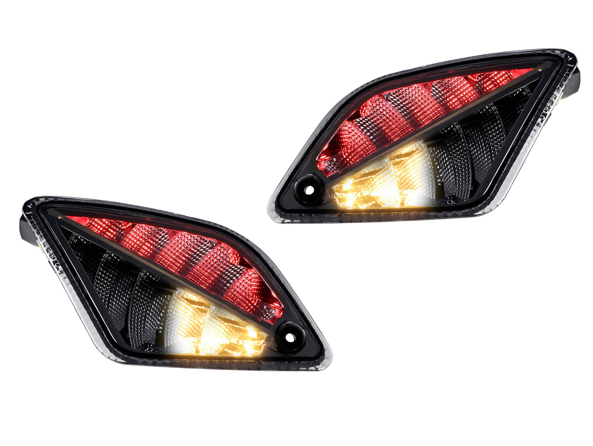 Blinker-Set Moto Nostra hinten 2K22 dynamisches LED Lauflicht, Positionslicht, E-Prüfzeichen, Smoked für Vespa GT, GTL, GTV, GTS 125-300