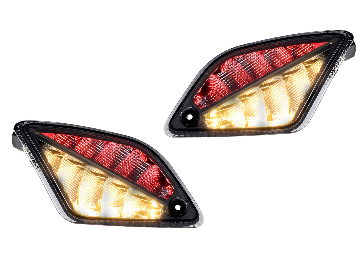 Blinker-Set Moto Nostra hinten 2K22 dynamisches LED Lauflicht, Positionslicht, E-Prüfzeichen, Smoked für Vespa GT, GTL, GTV, GTS 125-300