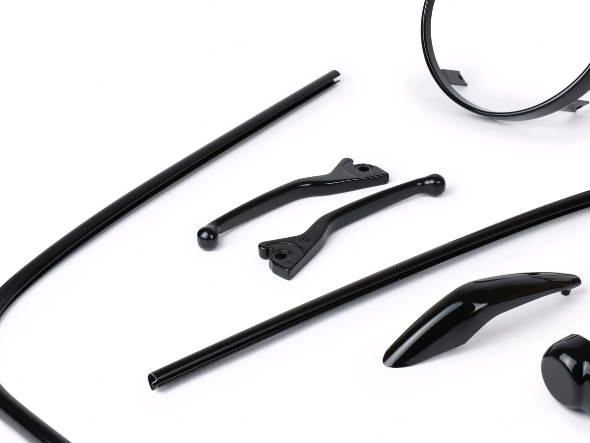 Styling-Kit Moto Nostra "Black Collection" schwarz glänzend für Vespa GTS 300 Super HPE Supertech, GTS 125 Super Supertech (ZAPMA3600, ZAPMA3700)